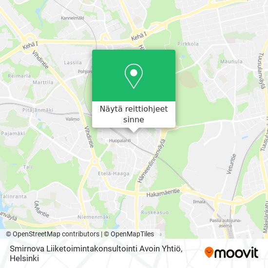 Smirnova Liiketoimintakonsultointi Avoin Yhtiö kartta