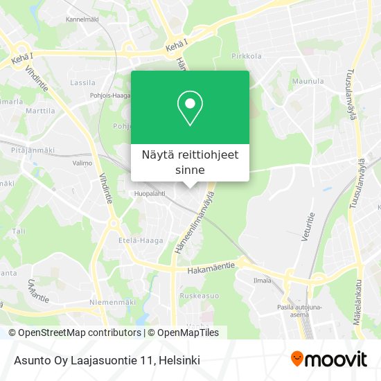 Asunto Oy Laajasuontie 11 kartta