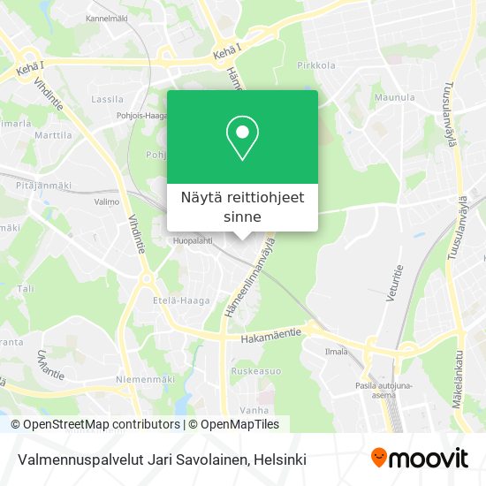 Valmennuspalvelut Jari Savolainen kartta