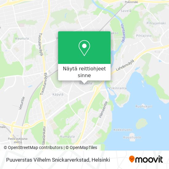 Puuverstas Vilhelm Snickarverkstad kartta