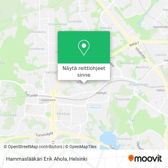Hammaslääkäri Erik Ahola kartta
