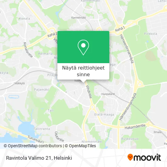 Ravintola Valimo 21 kartta