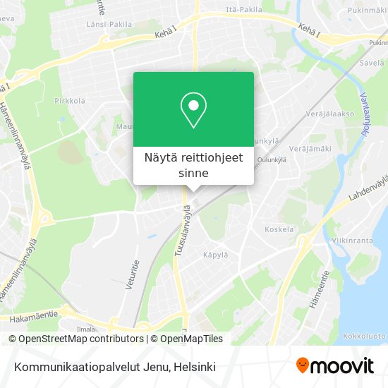 Kommunikaatiopalvelut Jenu kartta