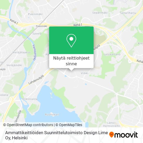 Ammattikeittiöiden Suunnittelutoimisto Design Lime Oy kartta