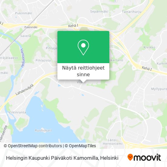 Helsingin Kaupunki Päiväkoti Kamomilla kartta