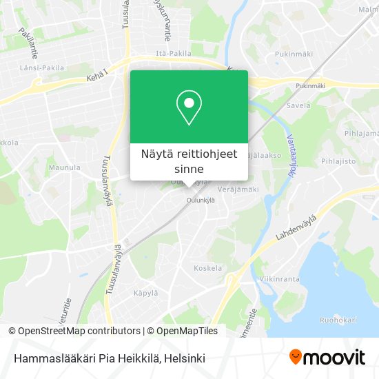 Hammaslääkäri Pia Heikkilä kartta