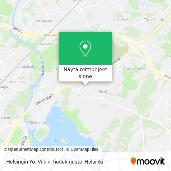 Helsingin Yo. Viikin Tiedekirjasto kartta