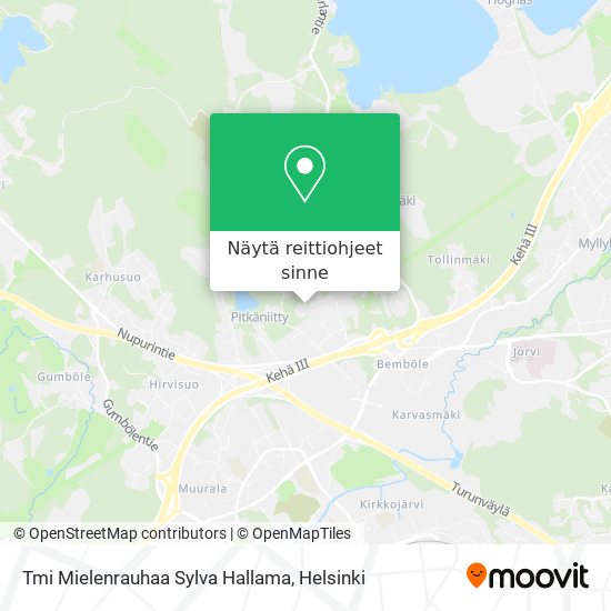 Tmi Mielenrauhaa Sylva Hallama kartta