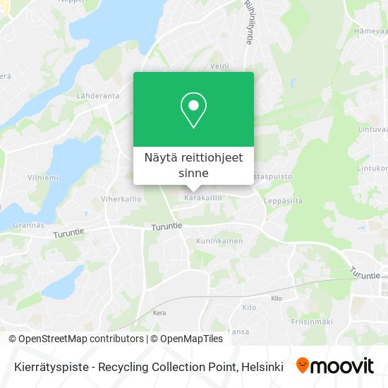 Kierrätyspiste - Recycling Collection Point kartta