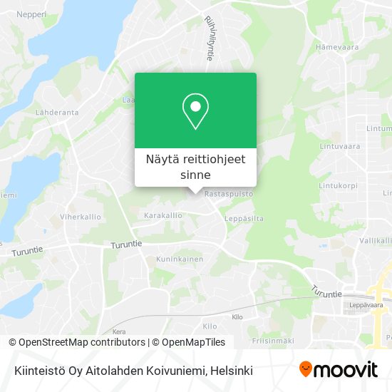 Kiinteistö Oy Aitolahden Koivuniemi kartta