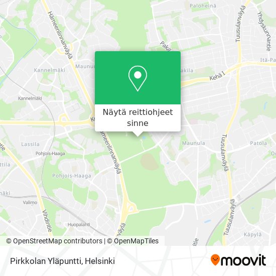 Pirkkolan Yläpuntti kartta