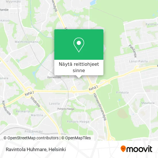 Ravintola Huhmare kartta