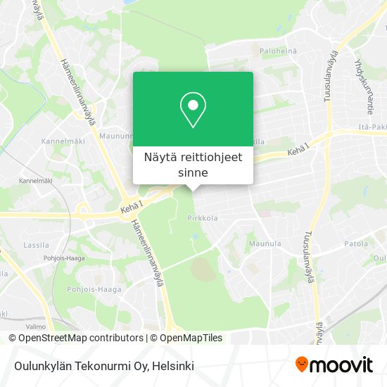 Oulunkylän Tekonurmi Oy kartta