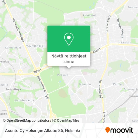 Asunto Oy Helsingin Alkutie 85 kartta