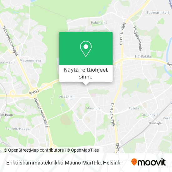 Erikoishammasteknikko Mauno Marttila kartta