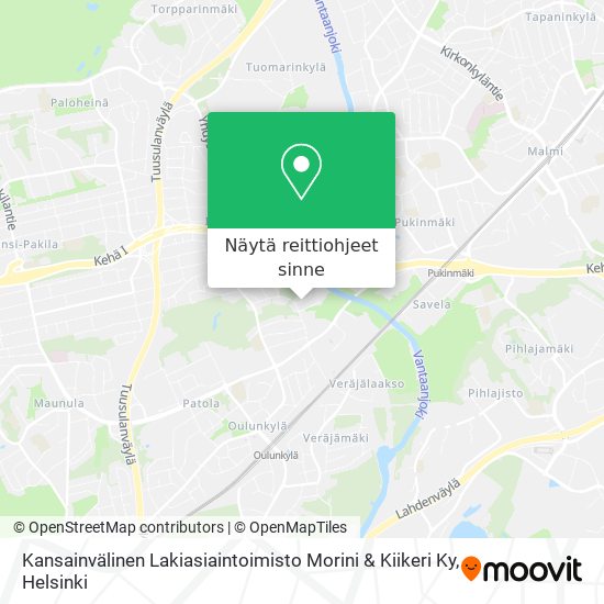 Kansainvälinen Lakiasiaintoimisto Morini & Kiikeri Ky kartta
