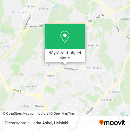 Pizzaravintola Harha-Askel kartta