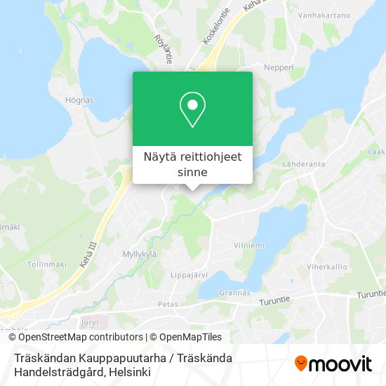 Träskändan Kauppapuutarha / Träskända Handelsträdgård kartta