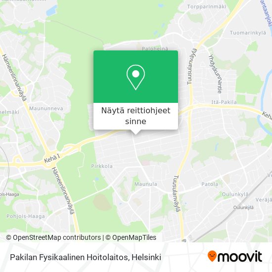 Pakilan Fysikaalinen Hoitolaitos kartta