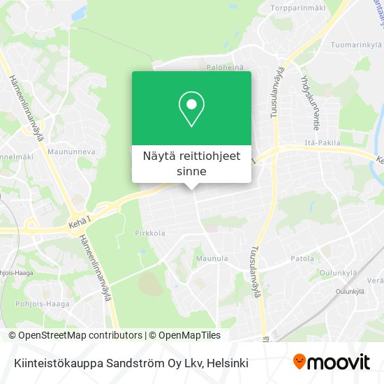 Kiinteistökauppa Sandström Oy Lkv kartta