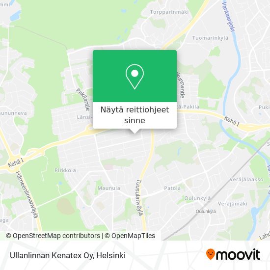Ullanlinnan Kenatex Oy kartta