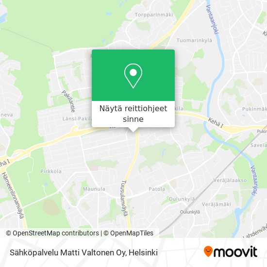 Sähköpalvelu Matti Valtonen Oy kartta