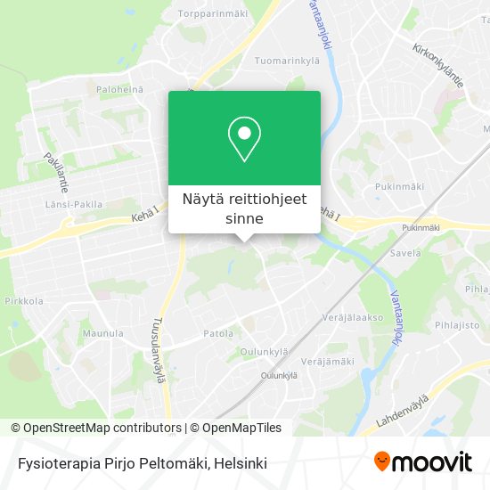 Fysioterapia Pirjo Peltomäki kartta