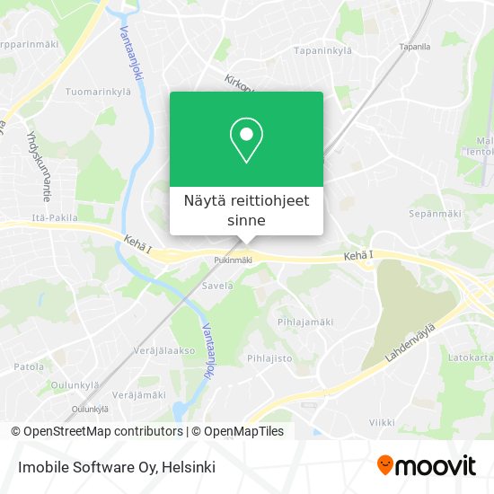 Imobile Software Oy kartta