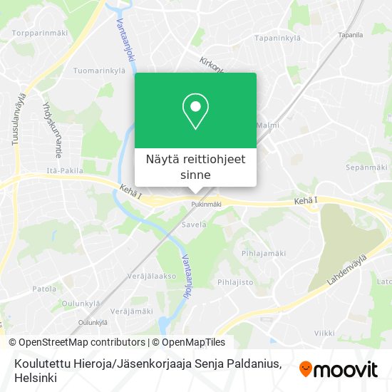 Koulutettu Hieroja / Jäsenkorjaaja Senja Paldanius kartta
