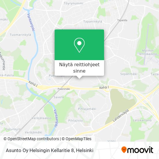 Asunto Oy Helsingin Kellaritie 8 kartta