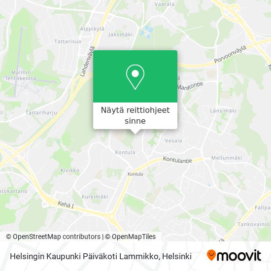 Helsingin Kaupunki Päiväkoti Lammikko kartta