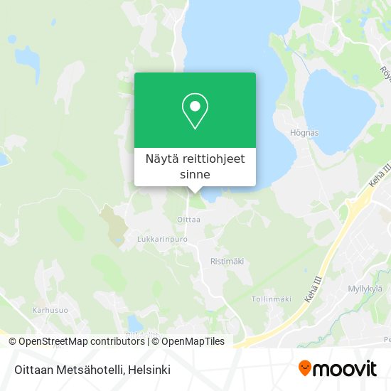 Oittaan Metsähotelli kartta