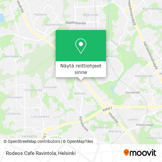 Rodeos Cafe Ravintola kartta