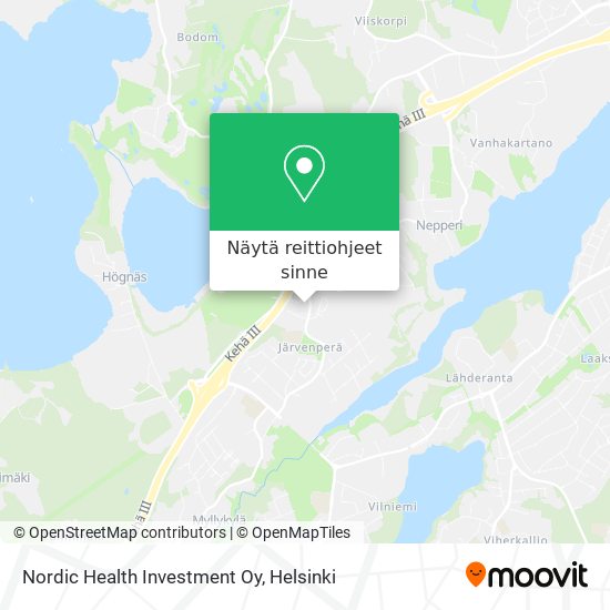 Nordic Health Investment Oy kartta