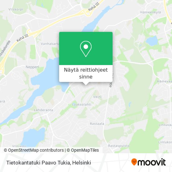 Tietokantatuki Paavo Tukia kartta