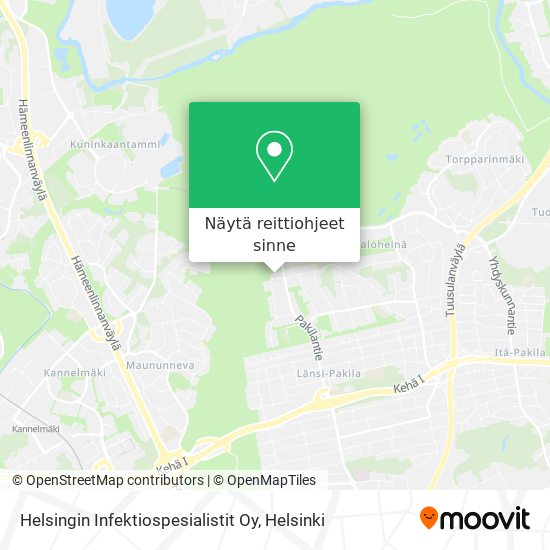 Helsingin Infektiospesialistit Oy kartta