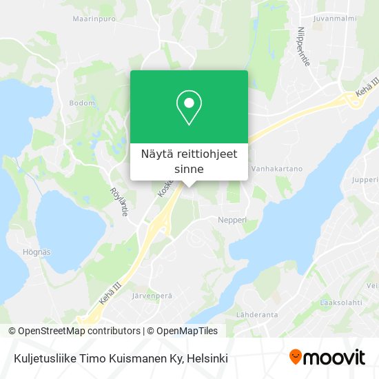 Kuljetusliike Timo Kuismanen Ky kartta