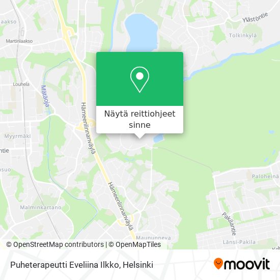 Puheterapeutti Eveliina Ilkko kartta