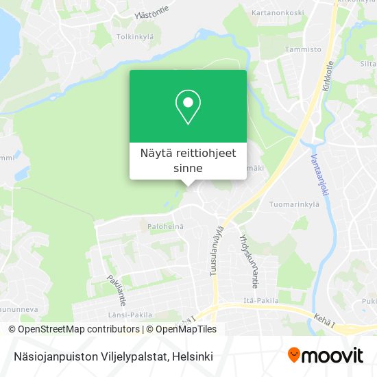 Näsiojanpuiston Viljelypalstat kartta