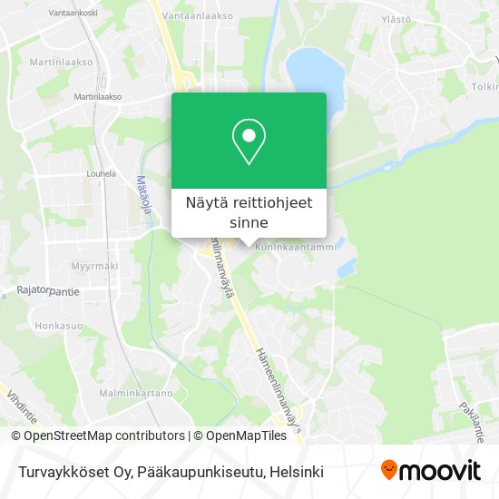Turvaykköset Oy, Pääkaupunkiseutu kartta