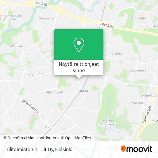 Tilitoimisto Eri Tilit Oy kartta