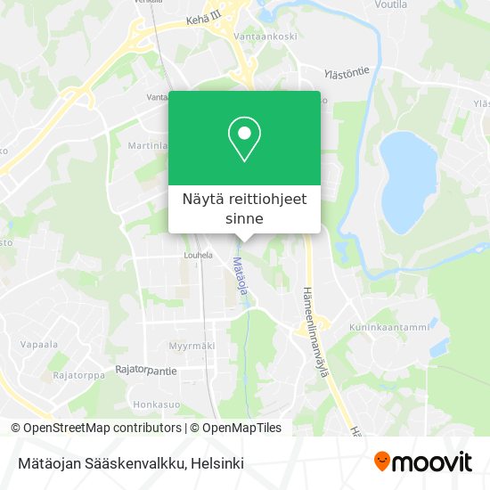 Mätäojan Sääskenvalkku kartta