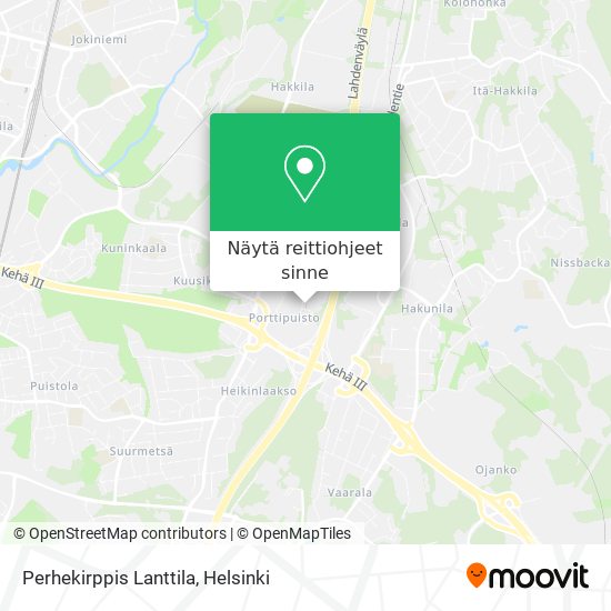 Perhekirppis Lanttila kartta