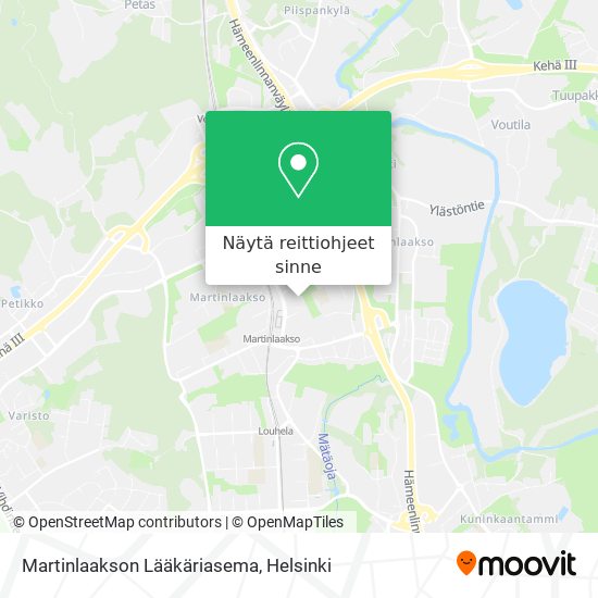 Martinlaakson Lääkäriasema kartta