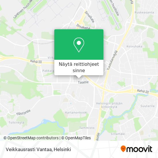 Veikkausrasti Vantaa kartta