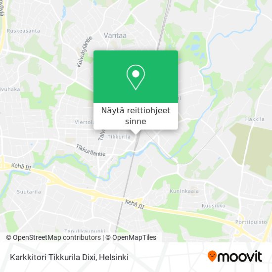 Karkkitori Tikkurila Dixi kartta