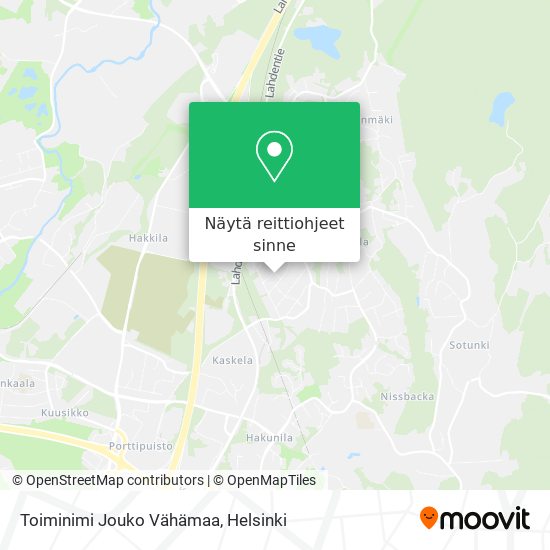 Toiminimi Jouko Vähämaa kartta