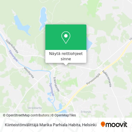 Kiinteistönvälittäjä Marika Parhiala Habita kartta