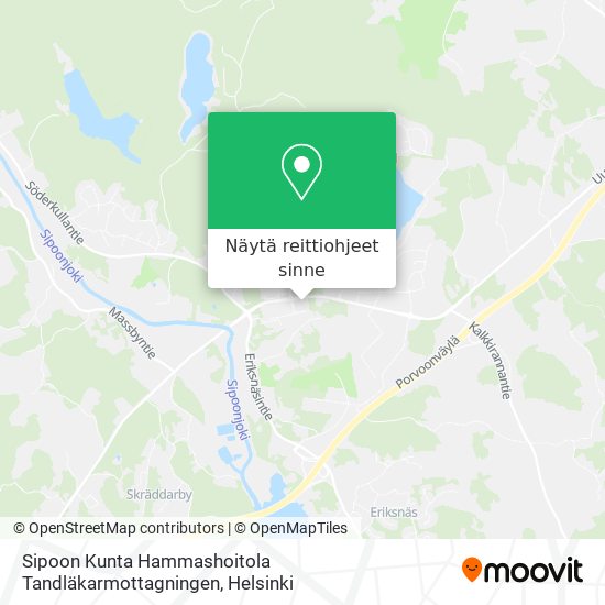 Sipoon Kunta Hammashoitola Tandläkarmottagningen kartta