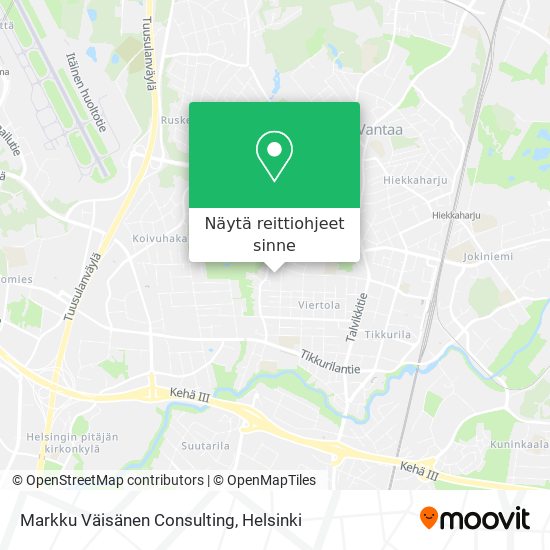 Markku Väisänen Consulting kartta
